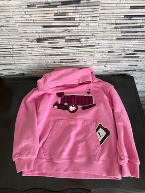 Puma Kids Pink Hooded Sweatshirt with Hello Kitty